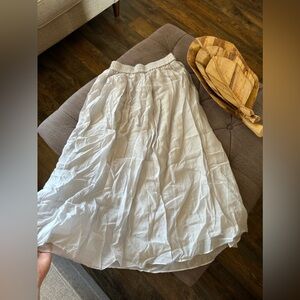 H&M a-line glowy dusty blue skirt